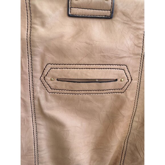 STEVEN Steve Madden Peach Beige Satchel Handbag - Picture 10 of 11